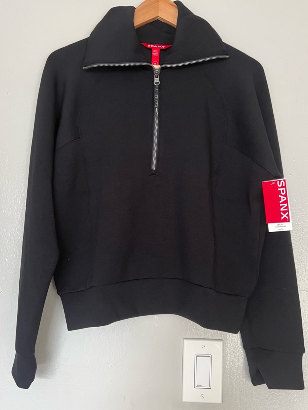 SPANX AirEssentials Half Zip in Black - Size Medium - Picture 3 of 6
